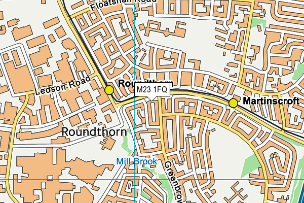 M23 1FQ map - OS VectorMap District (Ordnance Survey)