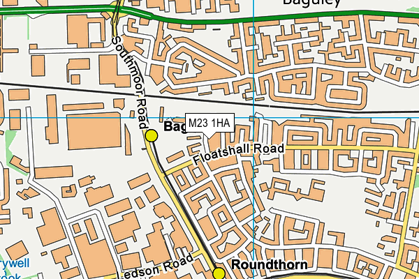 M23 1HA map - OS VectorMap District (Ordnance Survey)