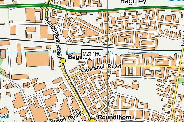 M23 1HG map - OS VectorMap District (Ordnance Survey)