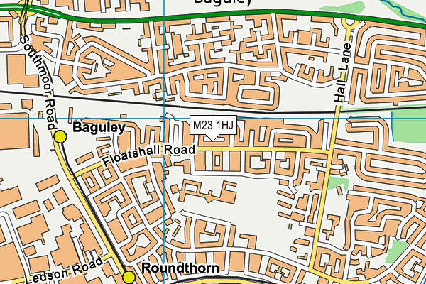 M23 1HJ map - OS VectorMap District (Ordnance Survey)