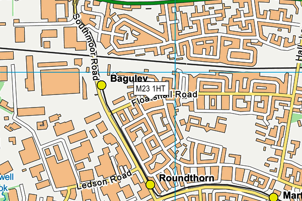 M23 1HT map - OS VectorMap District (Ordnance Survey)