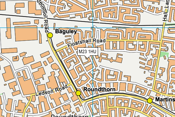 M23 1HU map - OS VectorMap District (Ordnance Survey)