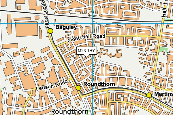 M23 1HY map - OS VectorMap District (Ordnance Survey)