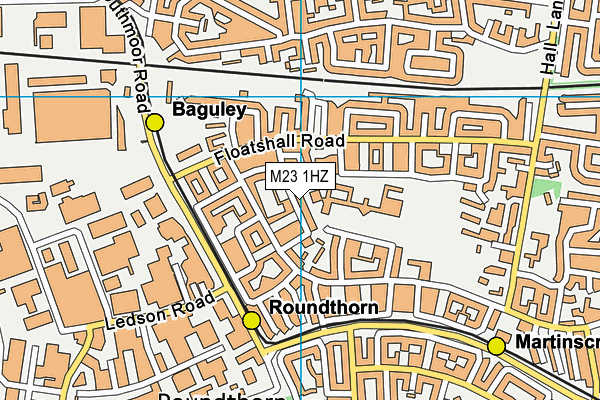 M23 1HZ map - OS VectorMap District (Ordnance Survey)