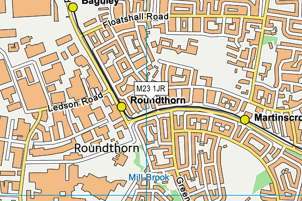 M23 1JR map - OS VectorMap District (Ordnance Survey)