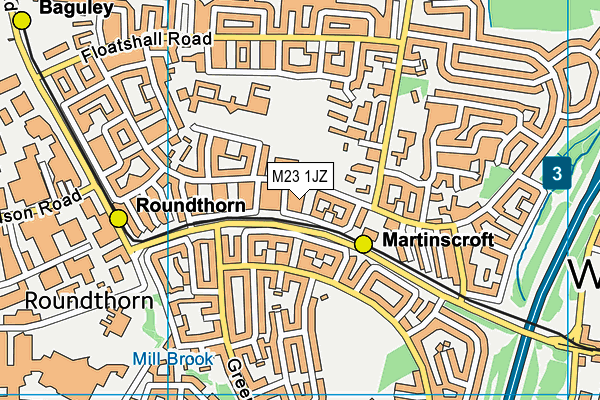 M23 1JZ map - OS VectorMap District (Ordnance Survey)