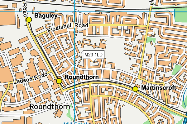 M23 1LD map - OS VectorMap District (Ordnance Survey)