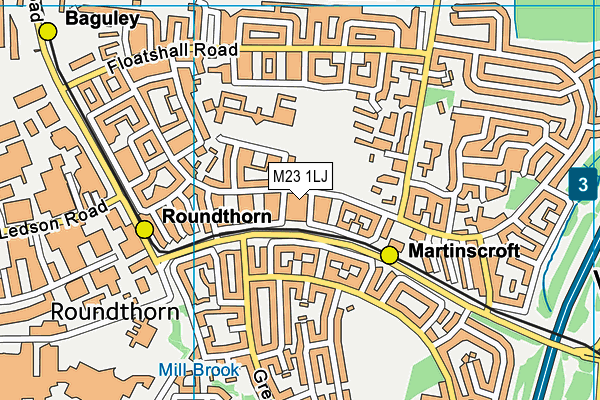 M23 1LJ map - OS VectorMap District (Ordnance Survey)