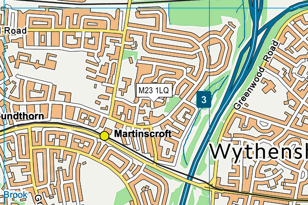 M23 1LQ map - OS VectorMap District (Ordnance Survey)