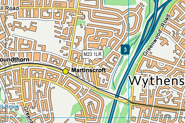 M23 1LR map - OS VectorMap District (Ordnance Survey)
