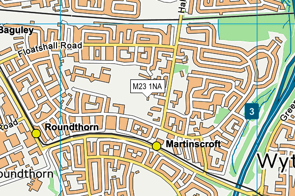 M23 1NA map - OS VectorMap District (Ordnance Survey)