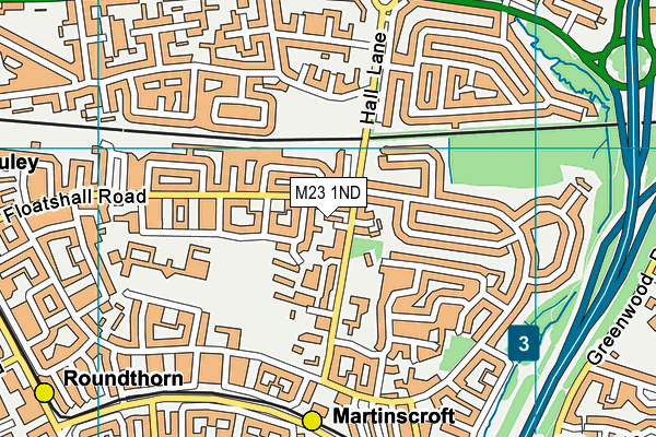 M23 1ND map - OS VectorMap District (Ordnance Survey)