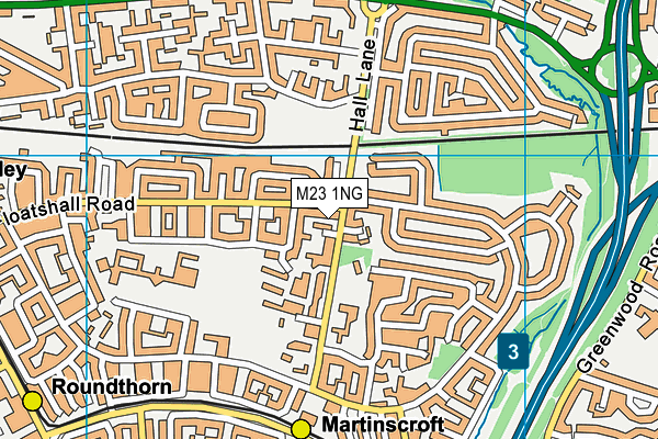 M23 1NG map - OS VectorMap District (Ordnance Survey)
