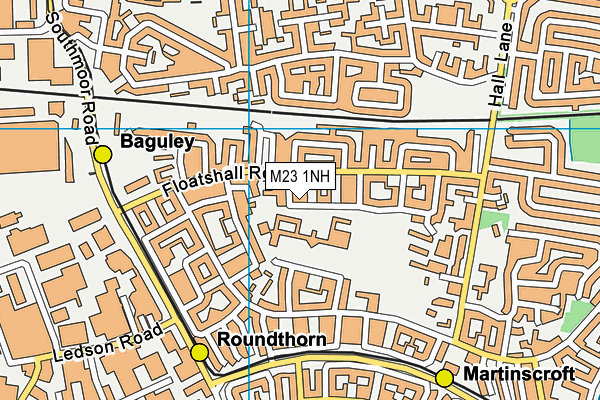 M23 1NH map - OS VectorMap District (Ordnance Survey)
