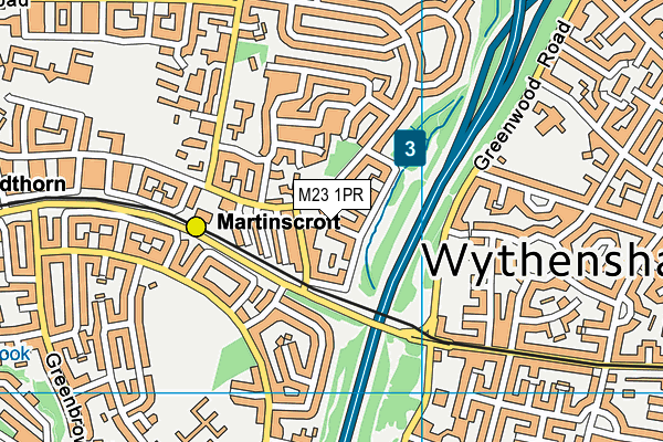 M23 1PR map - OS VectorMap District (Ordnance Survey)