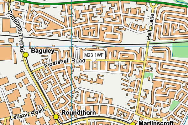 M23 1WF map - OS VectorMap District (Ordnance Survey)
