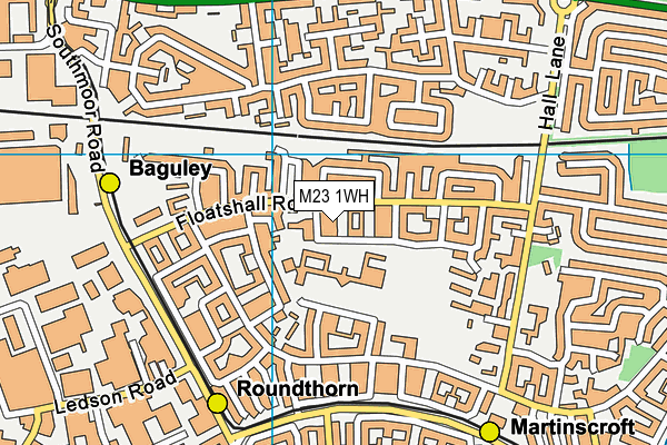 M23 1WH map - OS VectorMap District (Ordnance Survey)