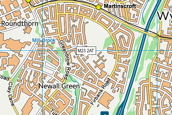 M23 2AT map - OS VectorMap District (Ordnance Survey)