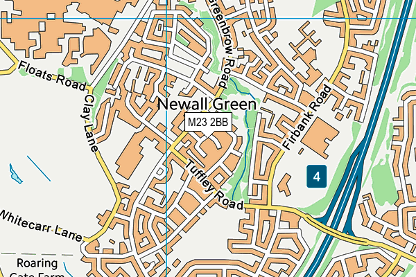 M23 2BB map - OS VectorMap District (Ordnance Survey)