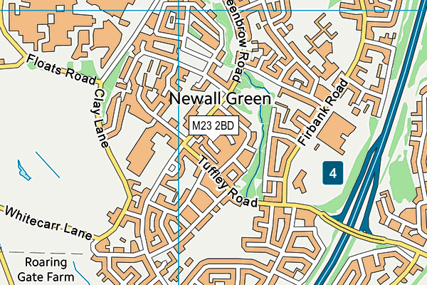 M23 2BD map - OS VectorMap District (Ordnance Survey)