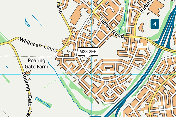 M23 2EF map - OS VectorMap District (Ordnance Survey)