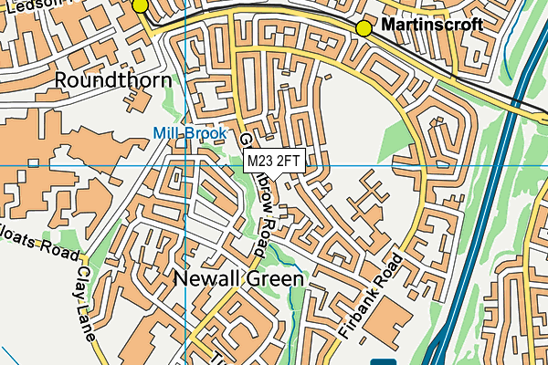 M23 2FT map - OS VectorMap District (Ordnance Survey)