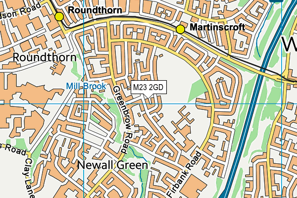 M23 2GD map - OS VectorMap District (Ordnance Survey)