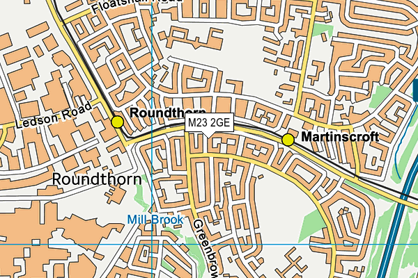 M23 2GE map - OS VectorMap District (Ordnance Survey)