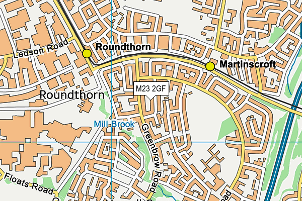 M23 2GF map - OS VectorMap District (Ordnance Survey)