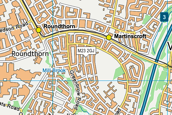 M23 2GJ map - OS VectorMap District (Ordnance Survey)