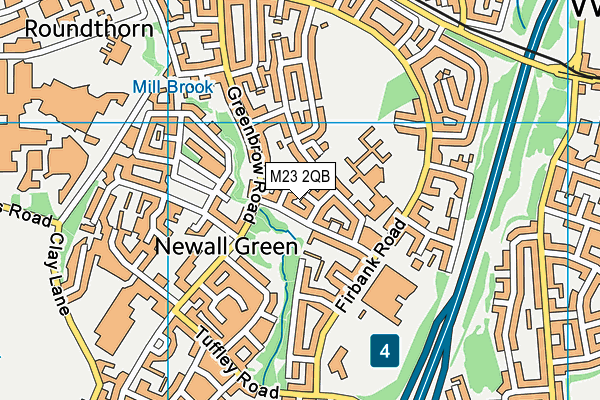 M23 2QB map - OS VectorMap District (Ordnance Survey)