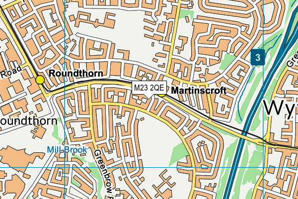 M23 2QE map - OS VectorMap District (Ordnance Survey)