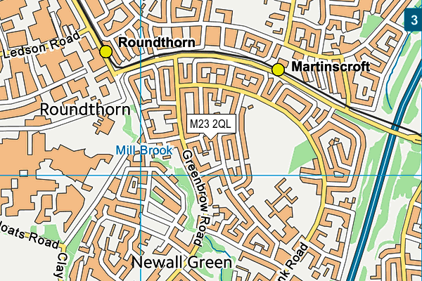 M23 2QL map - OS VectorMap District (Ordnance Survey)