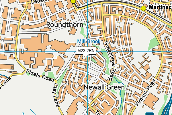 M23 2RN map - OS VectorMap District (Ordnance Survey)