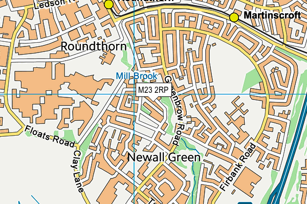 M23 2RP map - OS VectorMap District (Ordnance Survey)