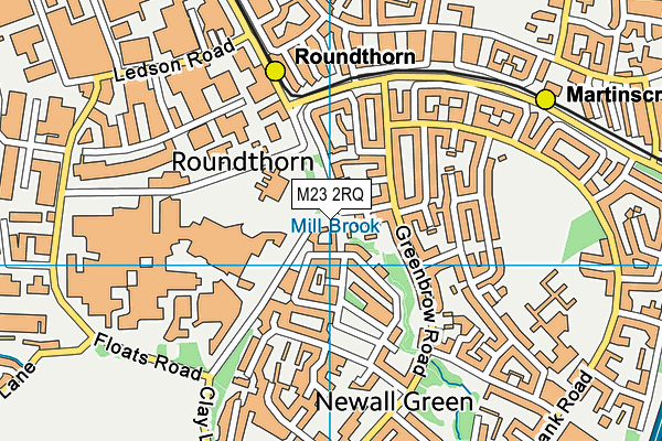 M23 2RQ map - OS VectorMap District (Ordnance Survey)
