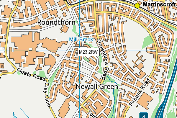 M23 2RW map - OS VectorMap District (Ordnance Survey)