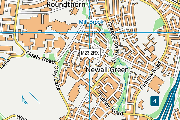 M23 2RX map - OS VectorMap District (Ordnance Survey)