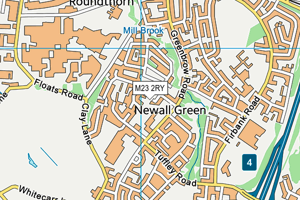 M23 2RY map - OS VectorMap District (Ordnance Survey)