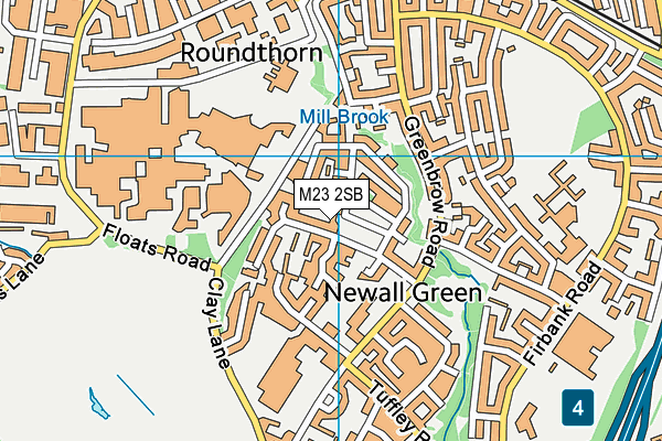 M23 2SB map - OS VectorMap District (Ordnance Survey)