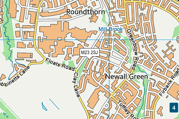 M23 2SJ map - OS VectorMap District (Ordnance Survey)