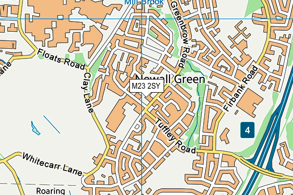 M23 2SY map - OS VectorMap District (Ordnance Survey)