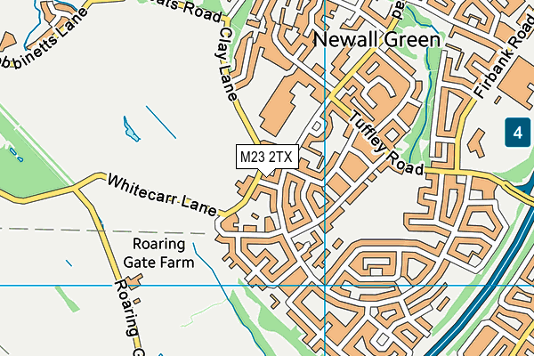 M23 2TX map - OS VectorMap District (Ordnance Survey)