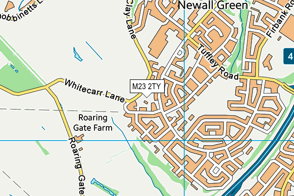 M23 2TY map - OS VectorMap District (Ordnance Survey)
