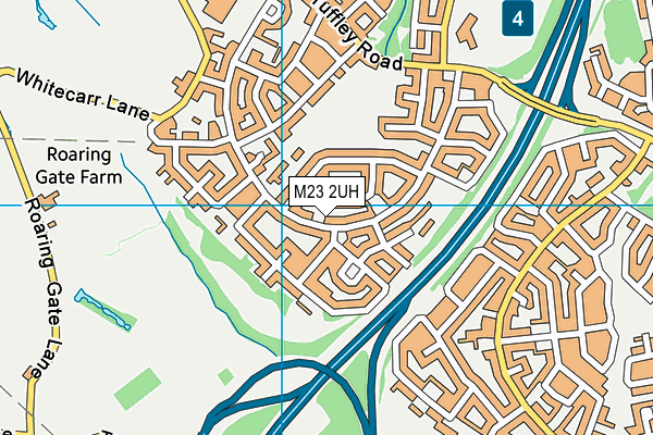 M23 2UH map - OS VectorMap District (Ordnance Survey)