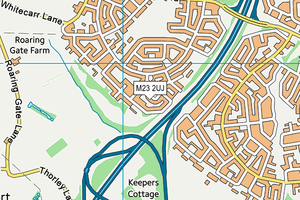 M23 2UJ map - OS VectorMap District (Ordnance Survey)