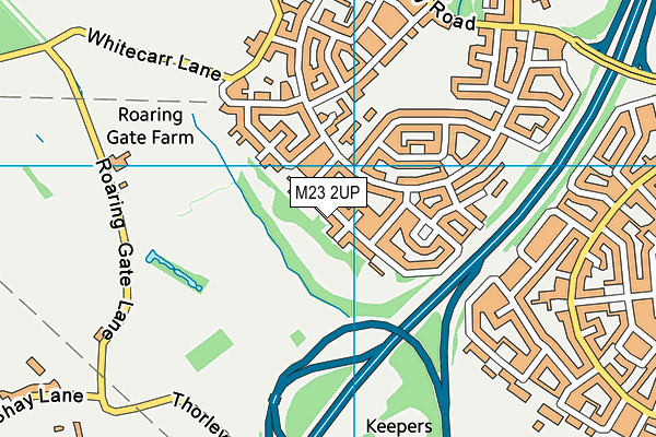 M23 2UP map - OS VectorMap District (Ordnance Survey)