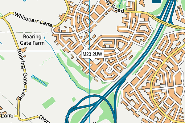 M23 2UW map - OS VectorMap District (Ordnance Survey)