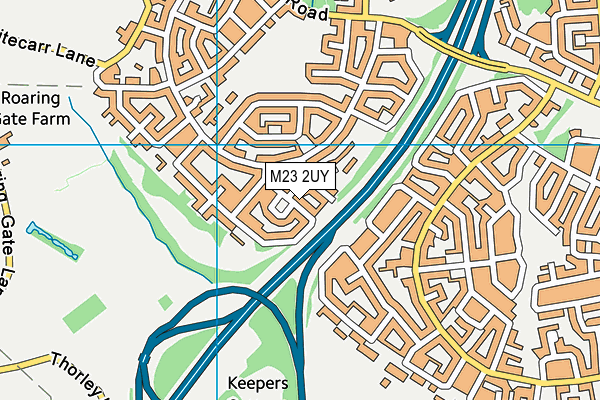 M23 2UY map - OS VectorMap District (Ordnance Survey)