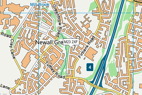 M23 2XF map - OS VectorMap District (Ordnance Survey)